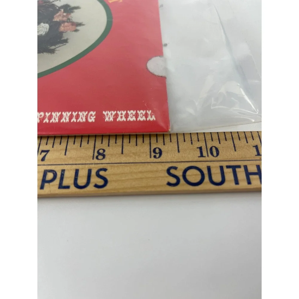 Vintage 1984 Spinning Wheel Colonial Tin Punch Kit 3 Copper Christmas‎ Ornaments